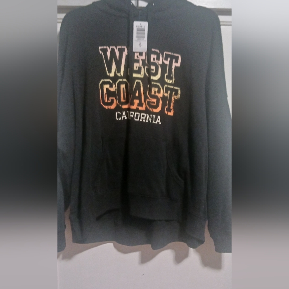 Torrid Black Collegiate Crewneck Sweater